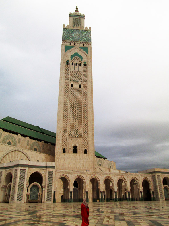 The minaret is the tallest in the world, Hassan II Mosque in Casablanca, Morocco