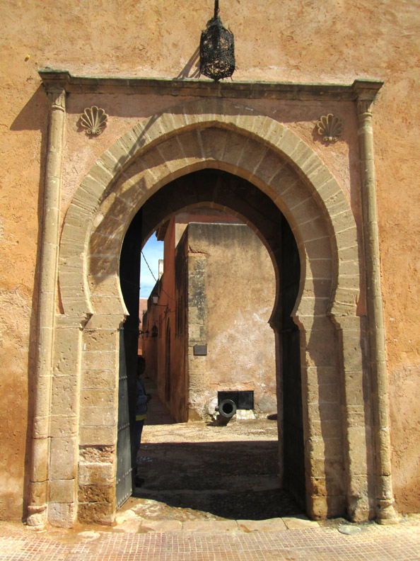 A door in the Kasbah Des Oudayas in Rabat Morocco