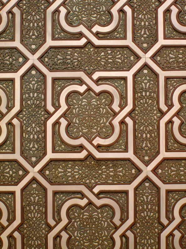 Detail of a door of Hassan II Mosque in Casablanca, Morocco