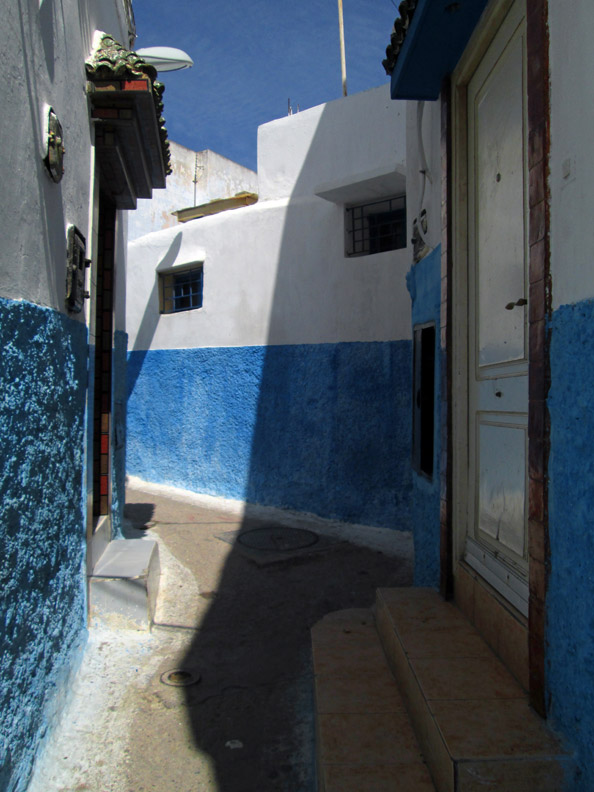 street in the Kasbah Des Oudayas in Rabat Morocco