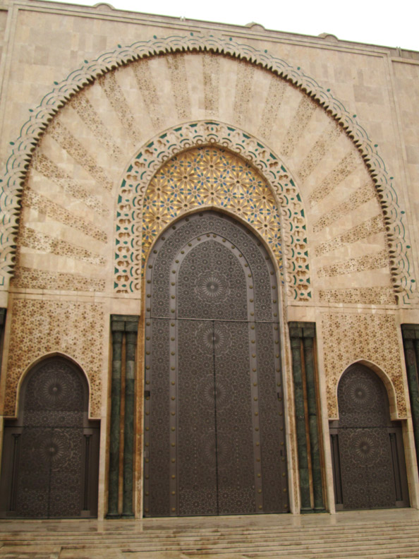 Door of Hassan II Mosque in Casablanca, Morocco