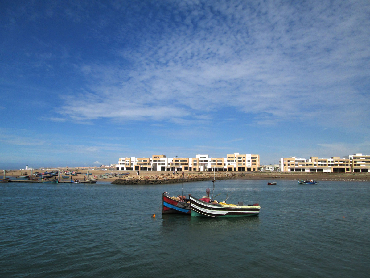 The Oued Bou Regreg River in Rabat Morocco