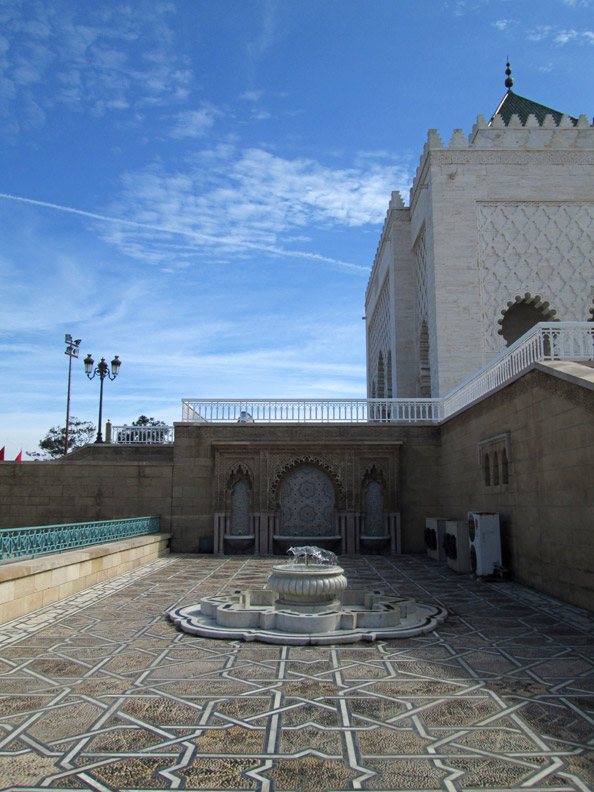 ablution fountain at the Mohammed V Mausoleum in Rabat Morocco