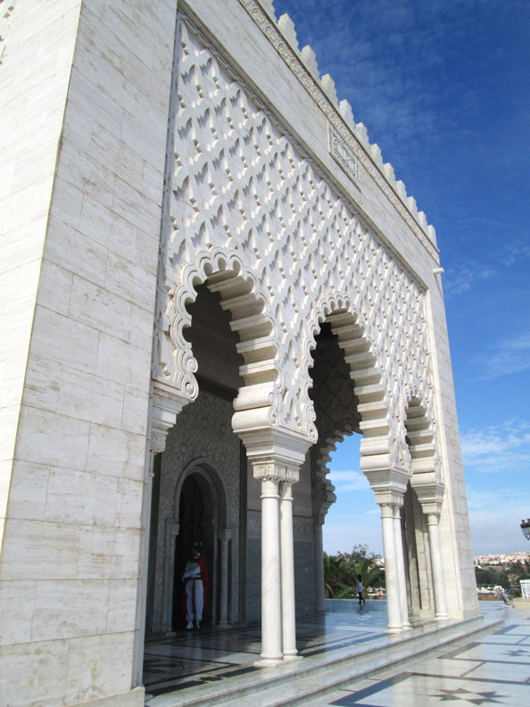 The Mohammed V Mausoleum in Rabat Morocco