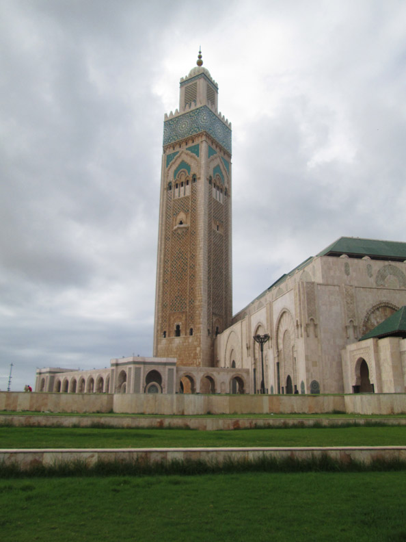 Exterior of Hassan II Mosque in Casablanca, Morocco