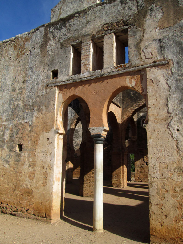 A doorway inside the Chellah Necropolis in Rabat Morocco