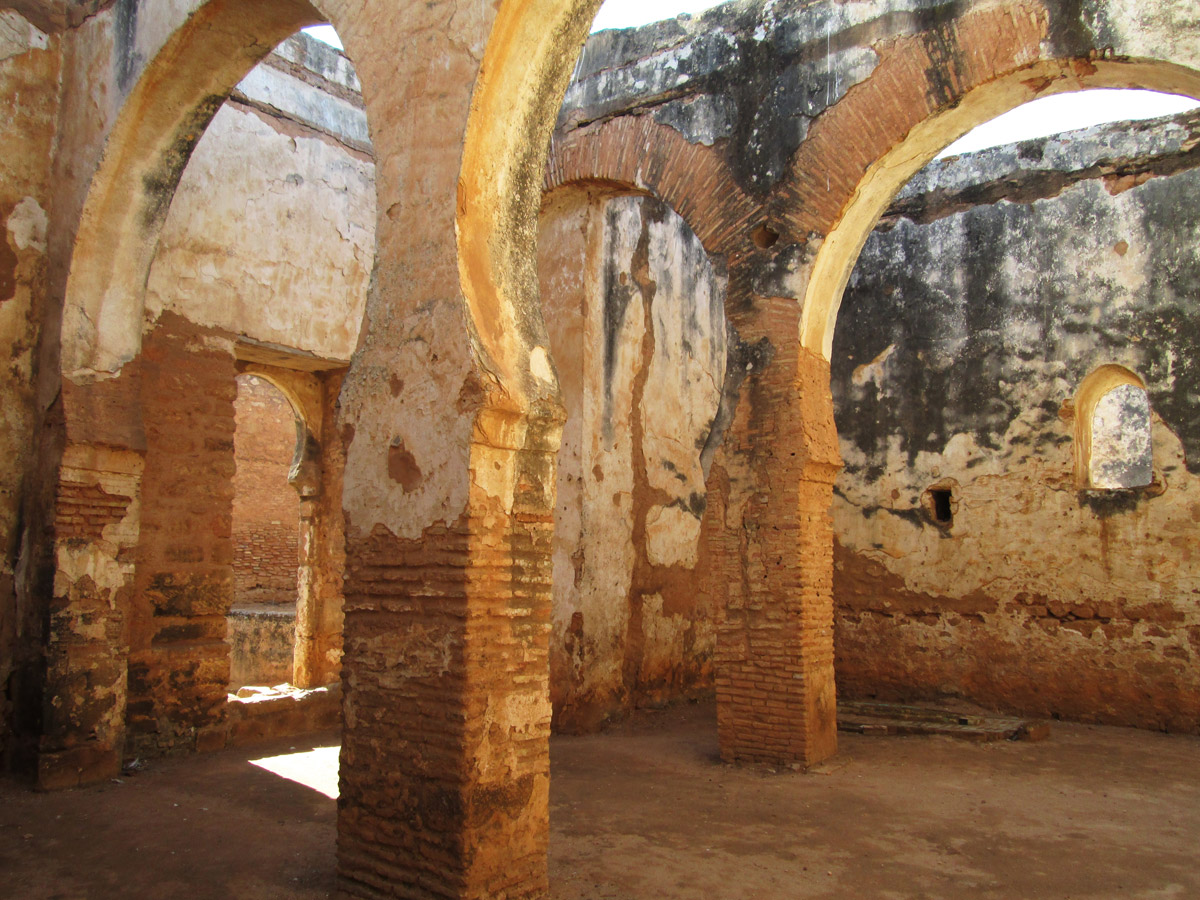 Ruins inside Chellah Necropolis in Rabat Morocco