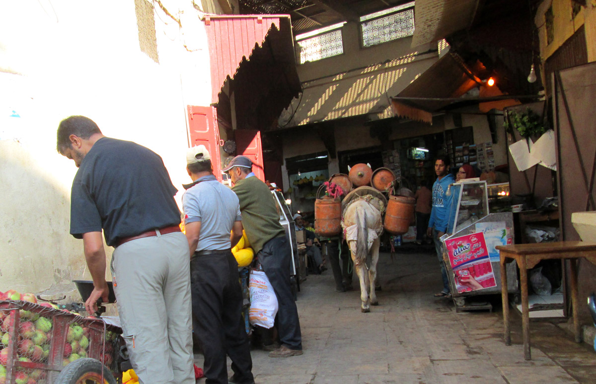 The souks in Fes Morocco