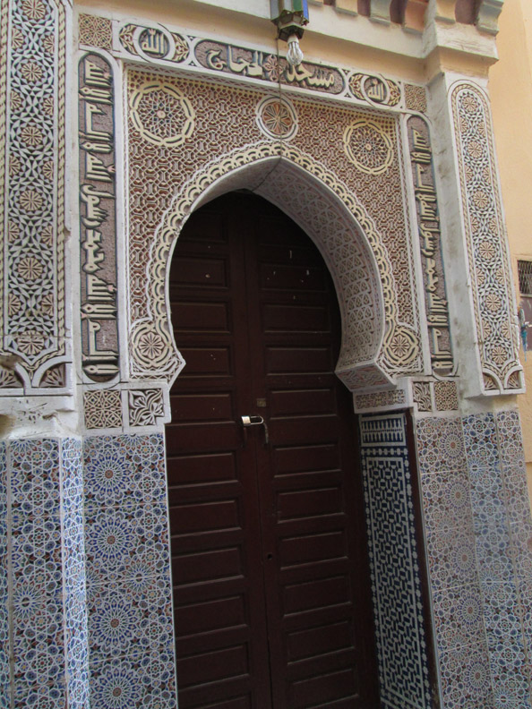 A doorway in the medina of Meknes Morocco