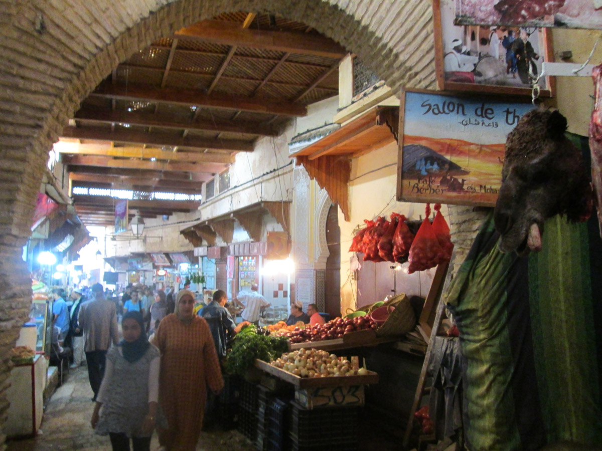 The souks in Fes Morocco