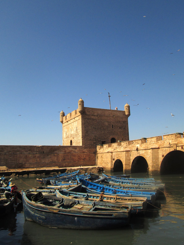 Boats at the Skala Du Port Essaouira Morocco