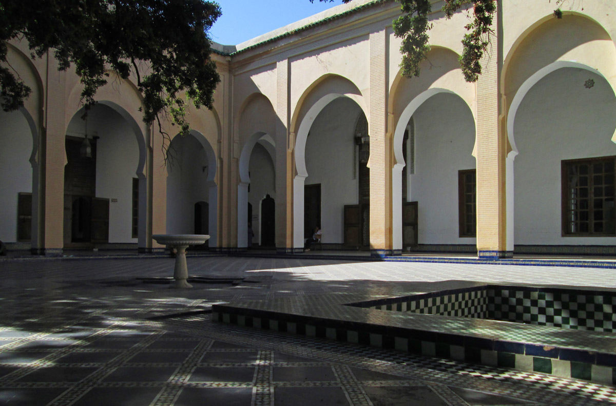 Courtyard of the Musee Dar Batha  in Fes Morocco 