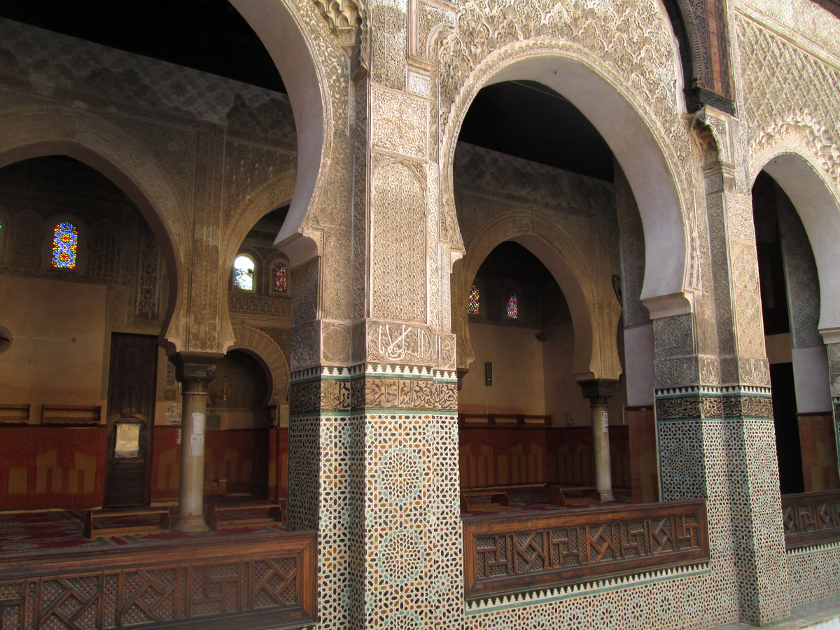 The mosque of the Medersa Bou Inania in Fes Morocco