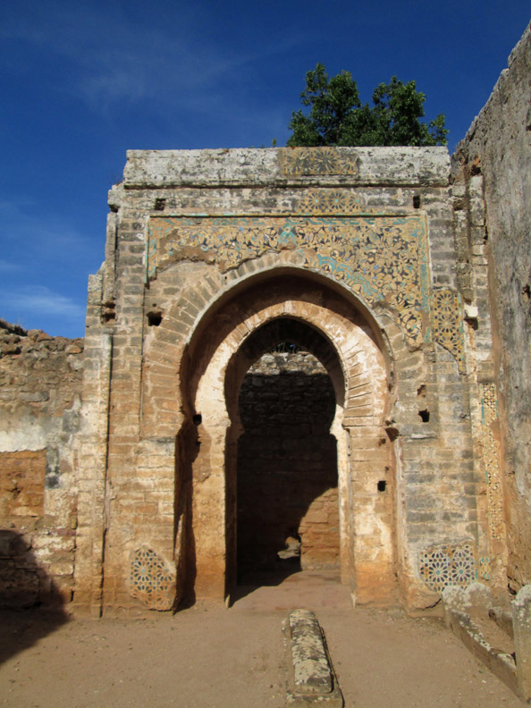 A doorway at the Chellah Necropolis in Rabat Morocco