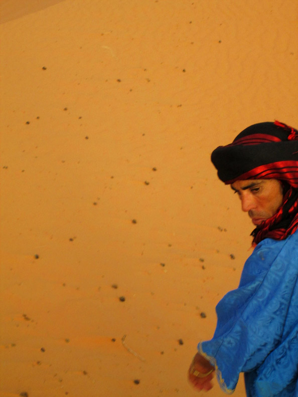 Our guide leading us through the dunes of the Sahara Merzouga Morocco