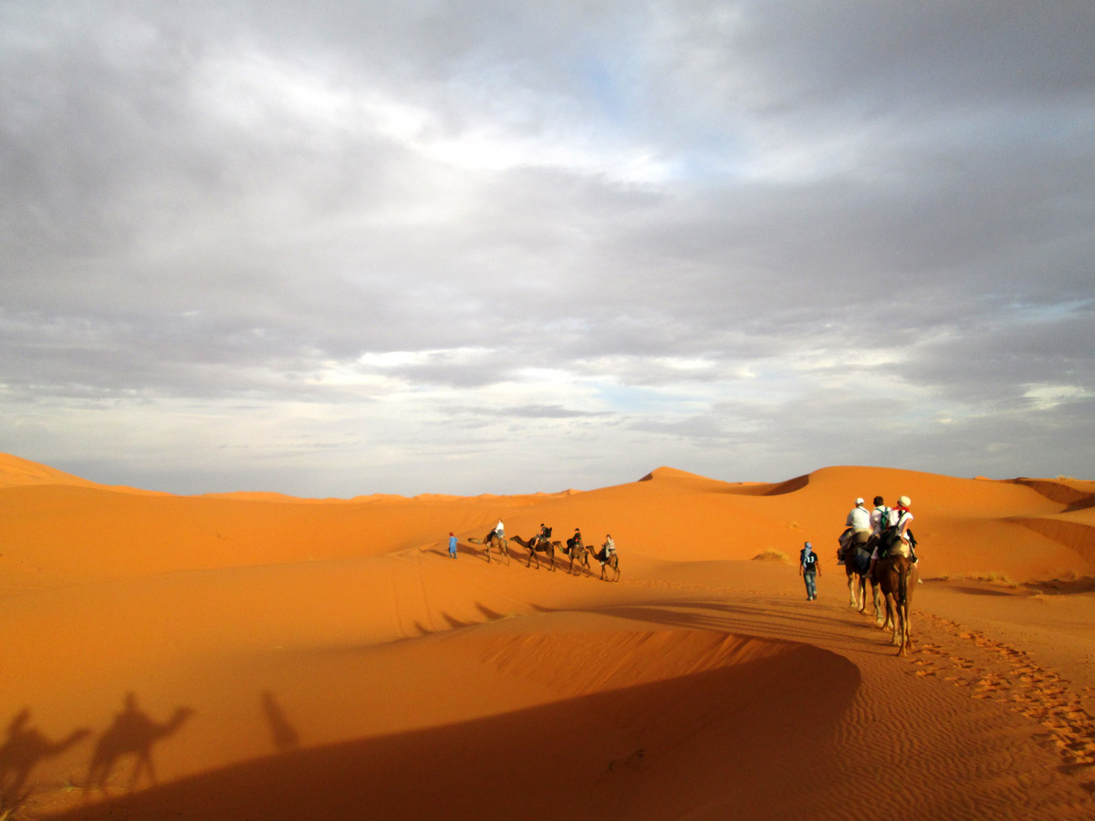 Other travelers in front of us in Sahara Merzouga Morocco