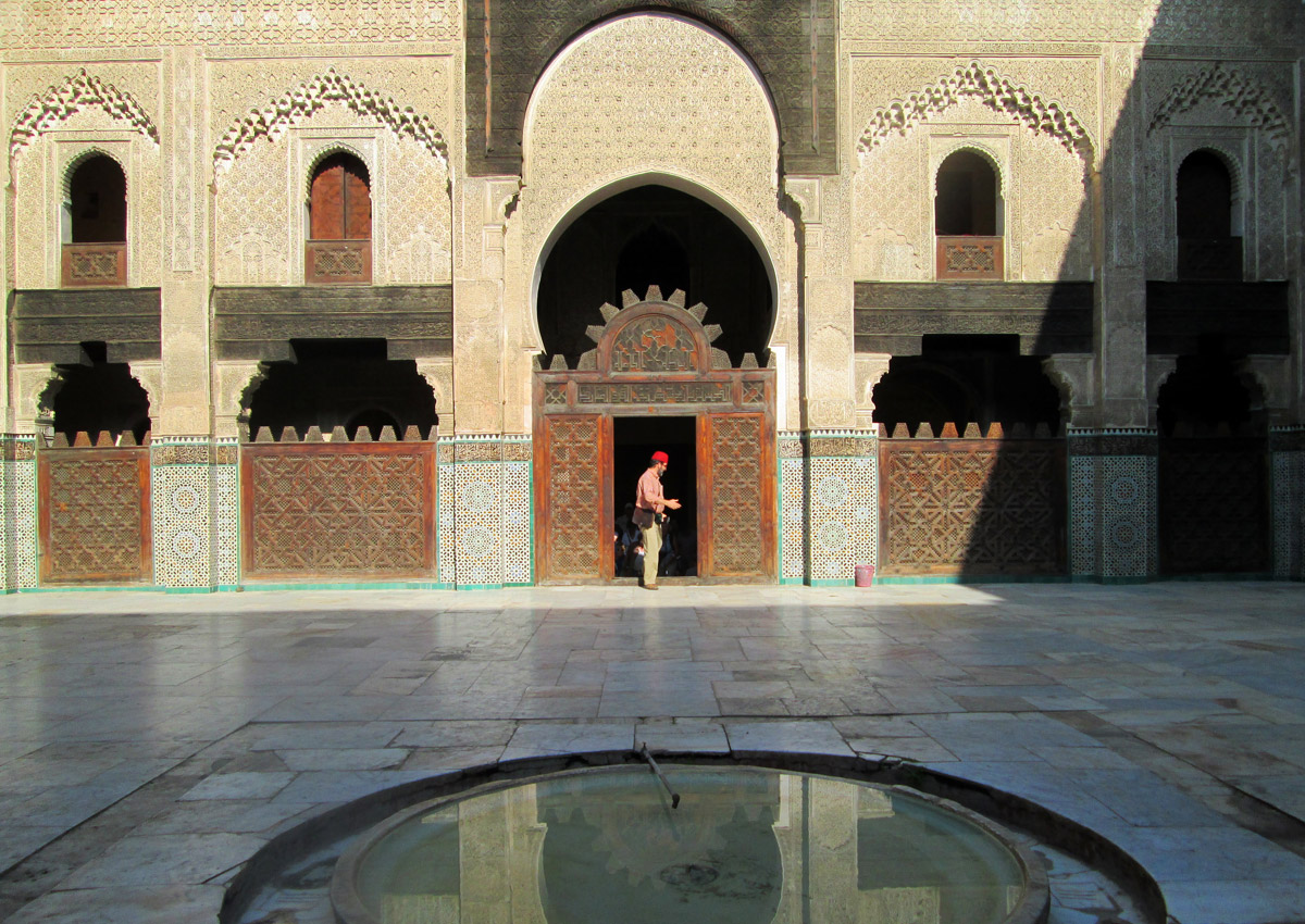 The courtyard of Medersa Bou Inania in Fes Morocco