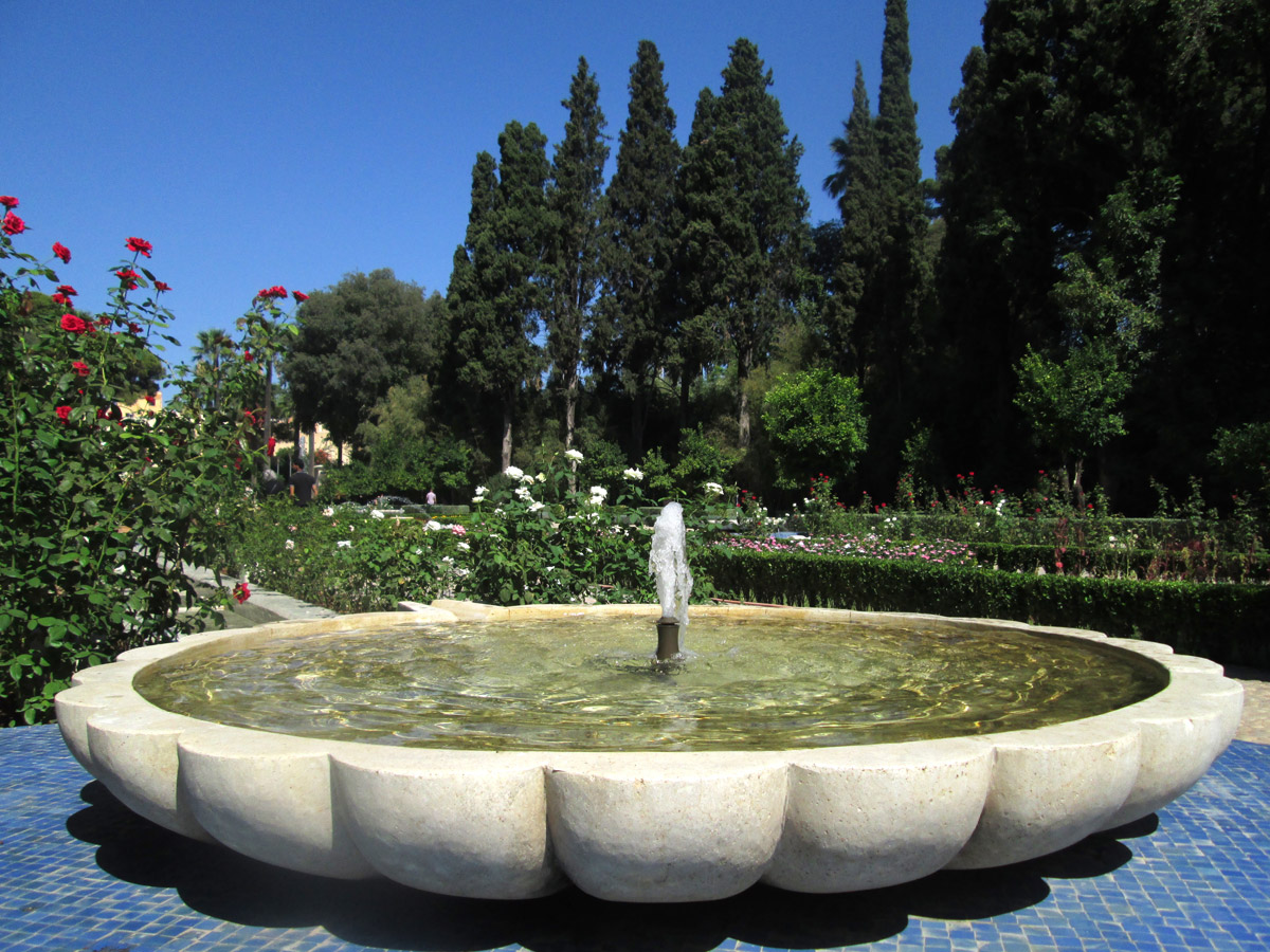 A fountain in Jardin Jnane S'Bile in Fes Morocco