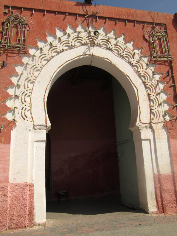 Door in the medina in Marrakesh Morocco