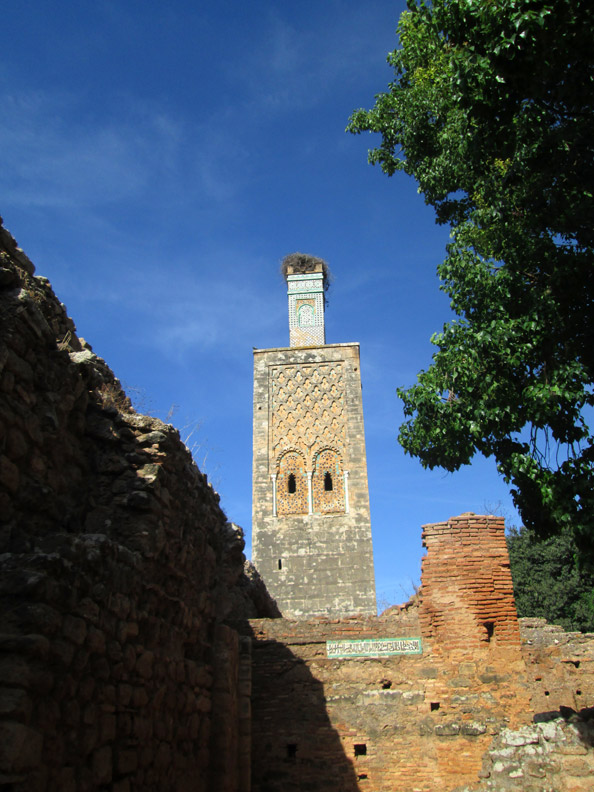 minaret at the Chellah Necropolis in Rabat Morocco