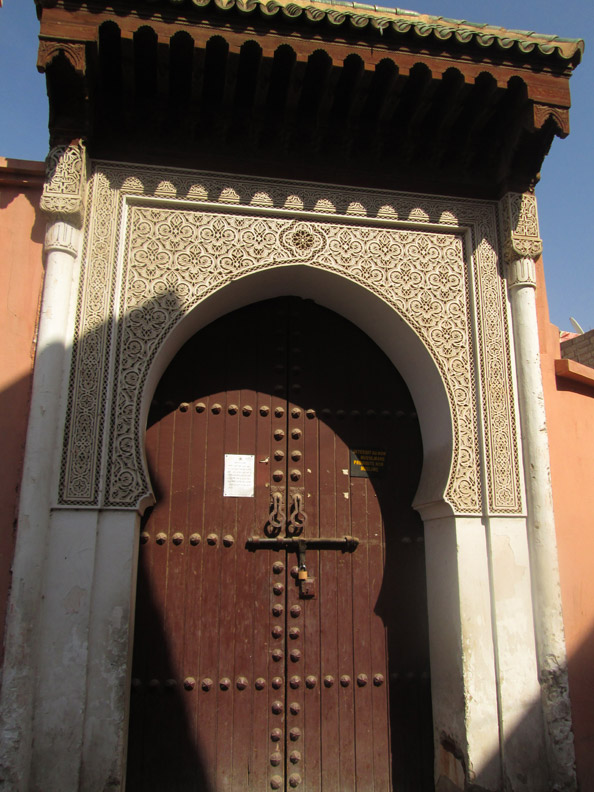 Door in the medina in Marrakesh Morocco