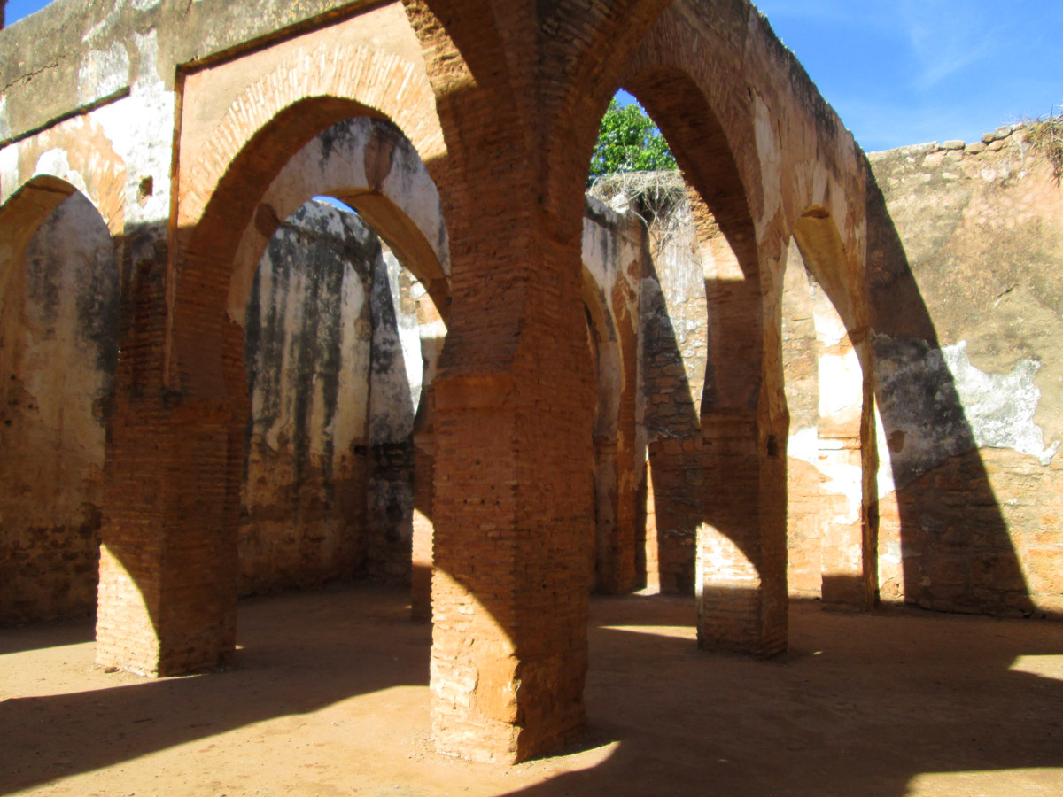 arches at Chellah Necropolis in Rabat Morocco