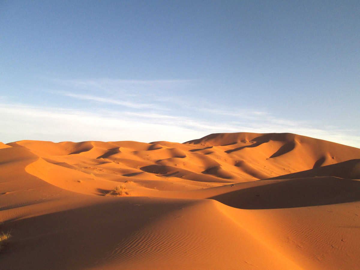 sand dunes in the Sahara Desert near Merzouga Morocco