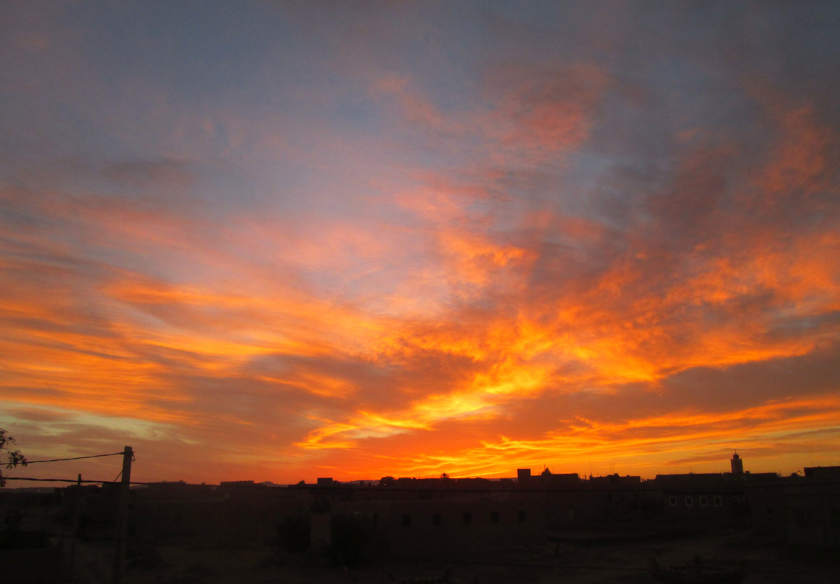 Sunset over Merzouga Morocco