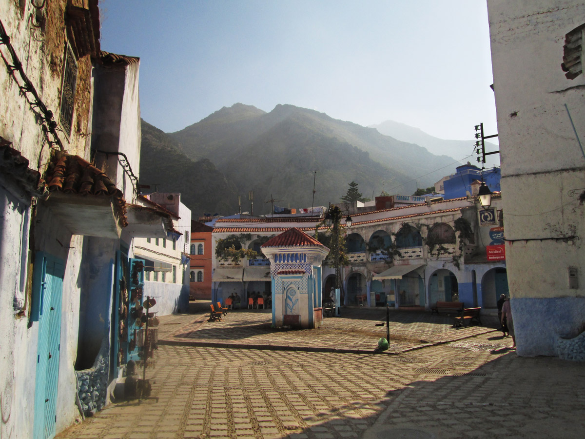 Early morning in Plaza Kenitra Chefchaouen Morocco