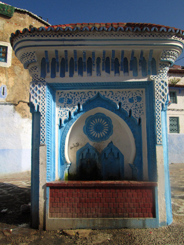 Fountain in Plaza Kenitra Chefchaouen Morocco 