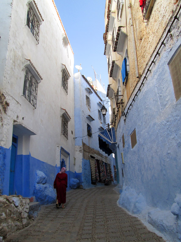 alley in Chefchaouen Morocco