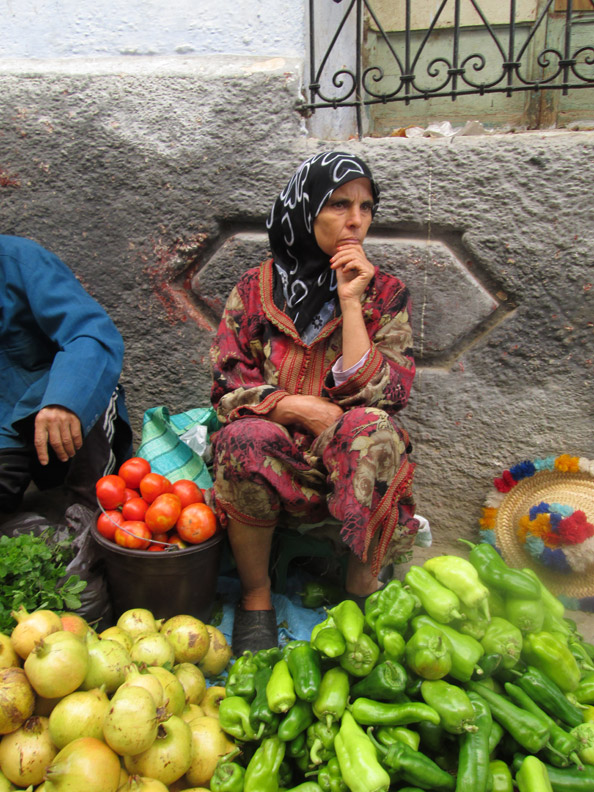 Farmers market in Chefchaouen Morocco