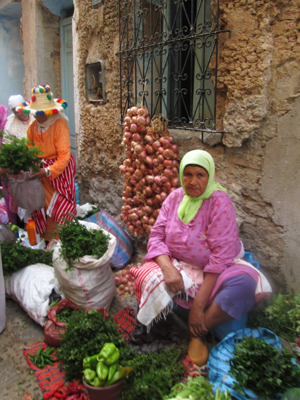 Farmers market in Chefchaouen Morocco