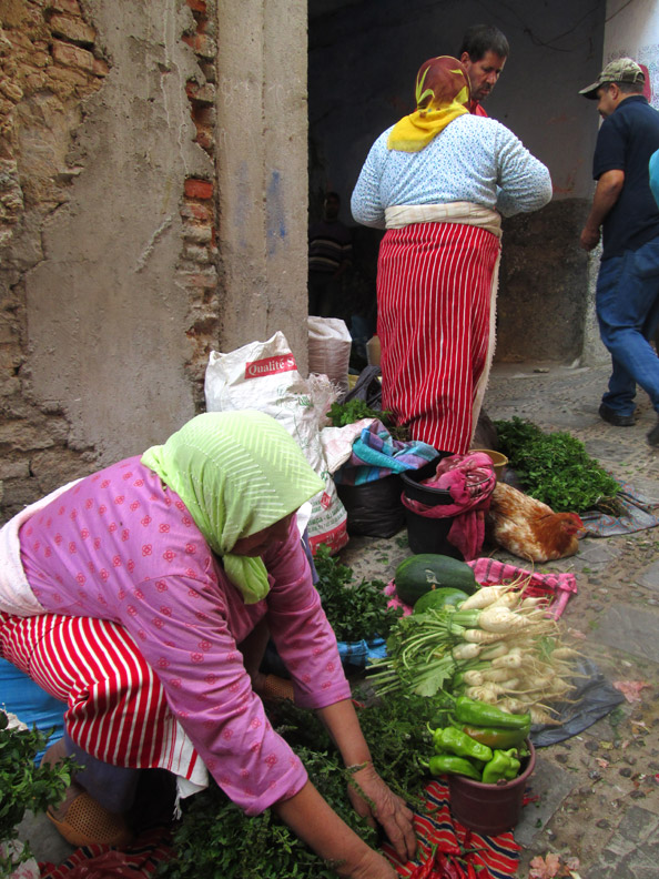 Farmers market in Chefchaouen Morocco